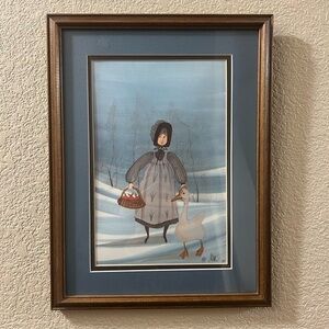 Patricia Buckley Moss Lithograph Signed 493/1000 1988 Harvester Goose